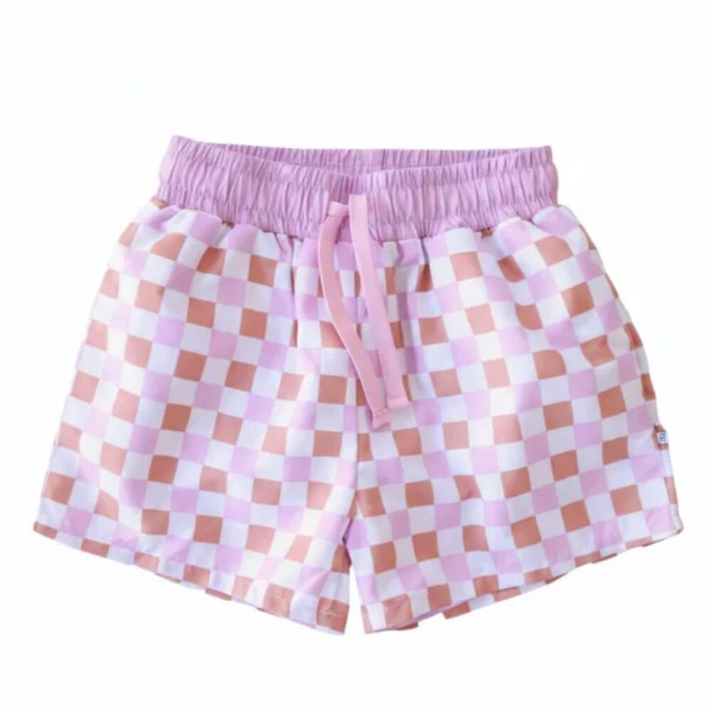 Caden Lane Family Matching Boys Swim Trunks in Check Me Out Size 4T